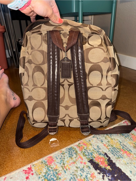 Vintage Y2K-era Coach Signature Jacquard Backpack